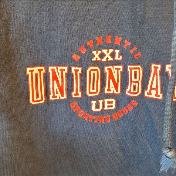 Vintage Y2K Unionbay Navy Blue Cowl Neck Sweatshirt Size S - Picture 4 of 6